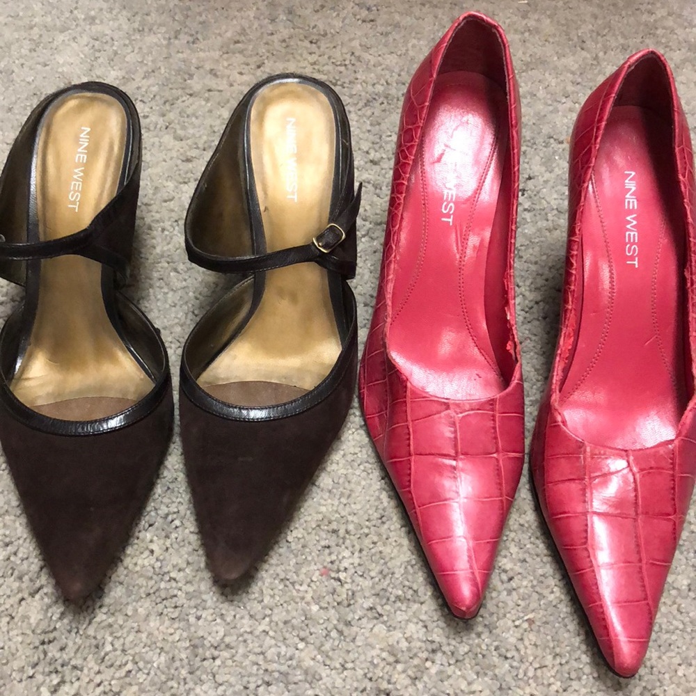 Selling 2 pairs of Nine West heels together